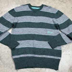 Vintage Billabong Men's Knit Wool Blend Sweater Logo Striped Size Large